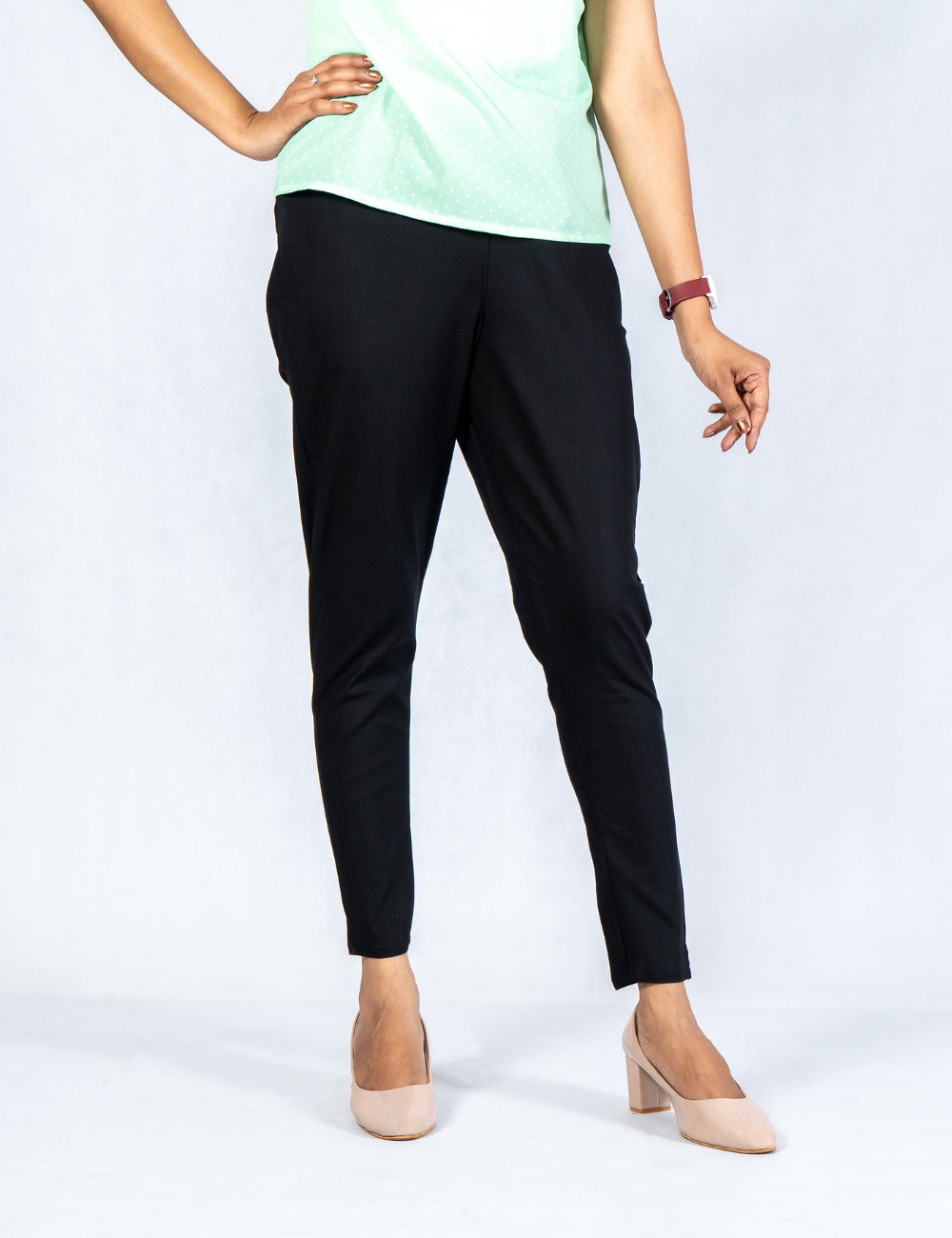 Women Ash Cotton Lycra Pant