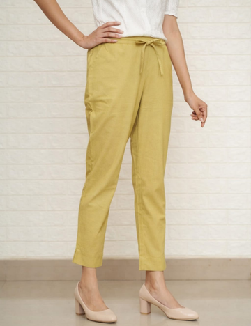 Women Pistachio Cotton Pant