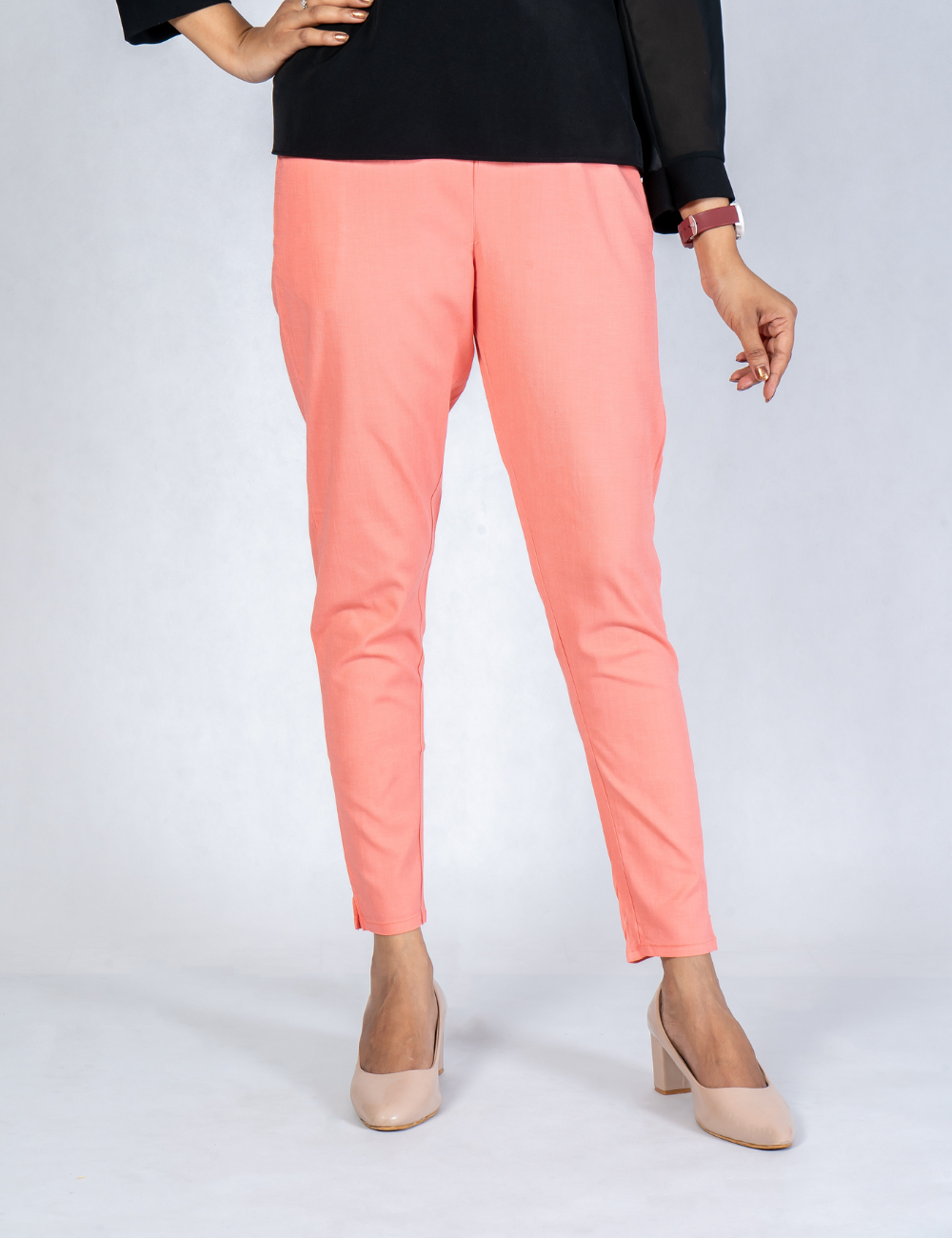 Women Ash Cotton Lycra Pant
