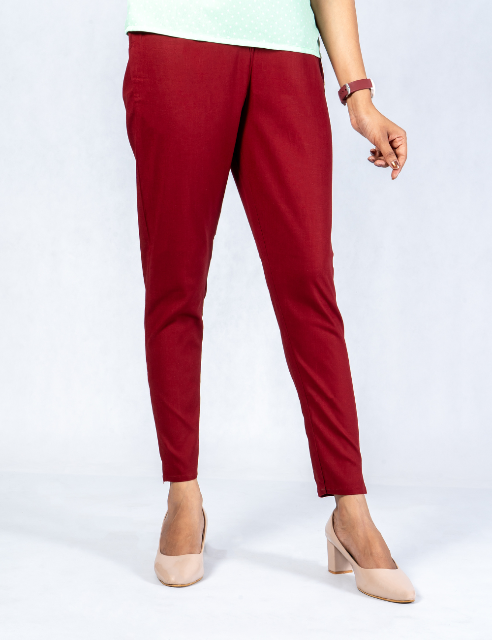 Women Ash Cotton Lycra Pant