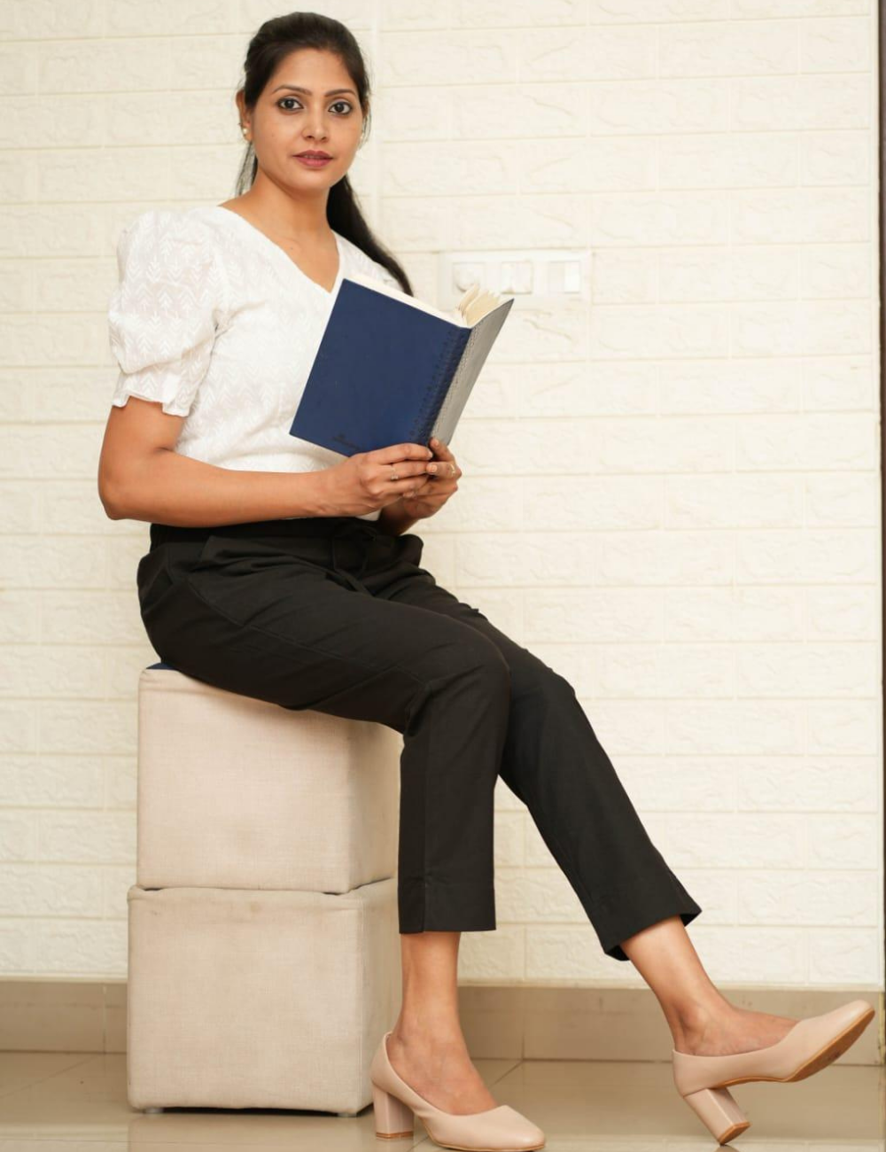 Women Black Cotton Pants