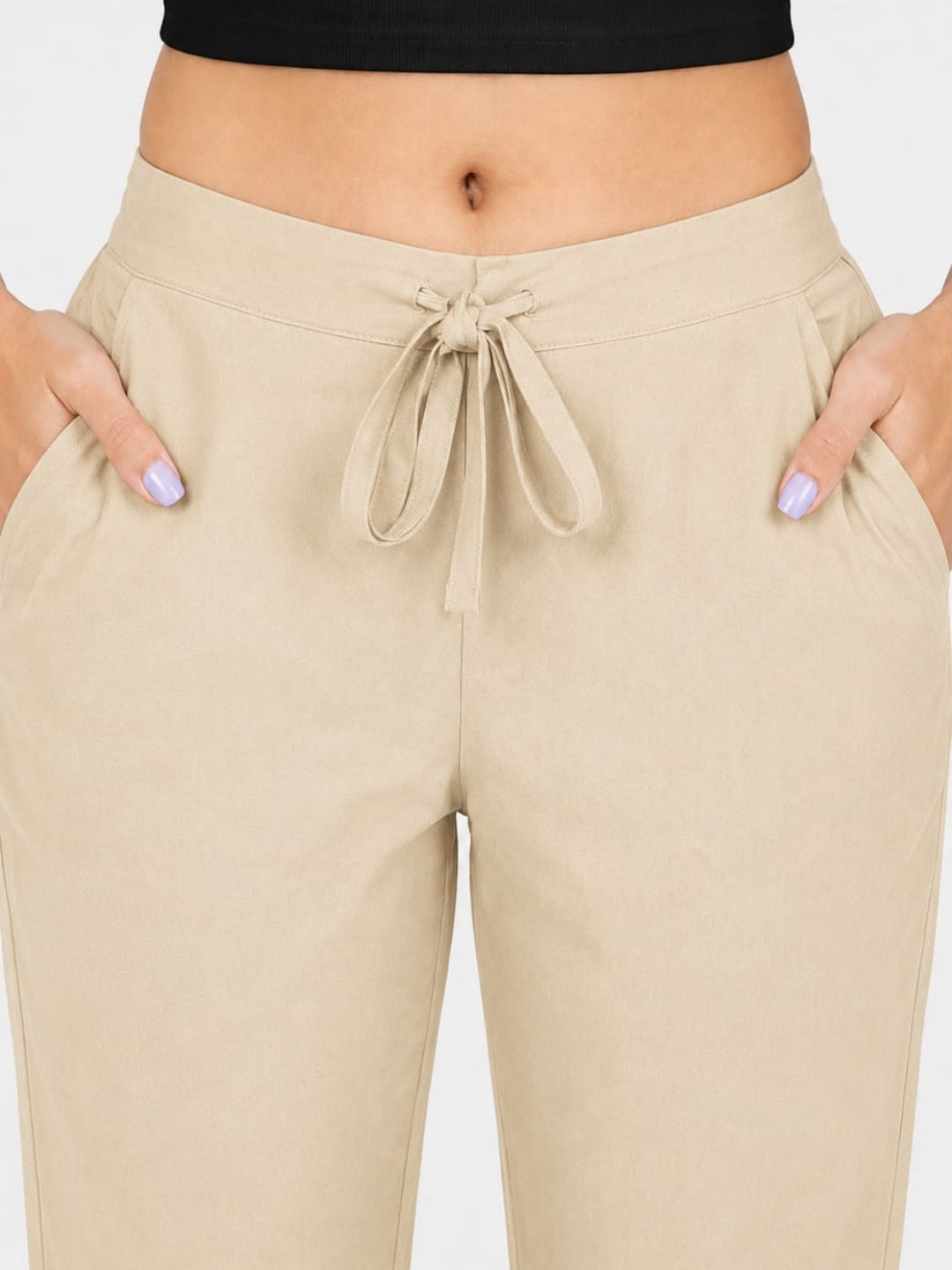Beige Cotton Pant