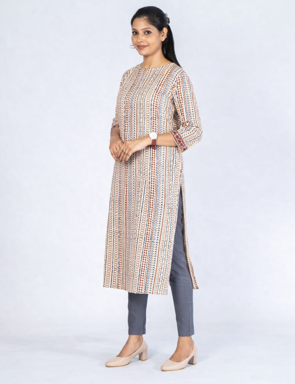Women Ash Cotton Lycra Pant