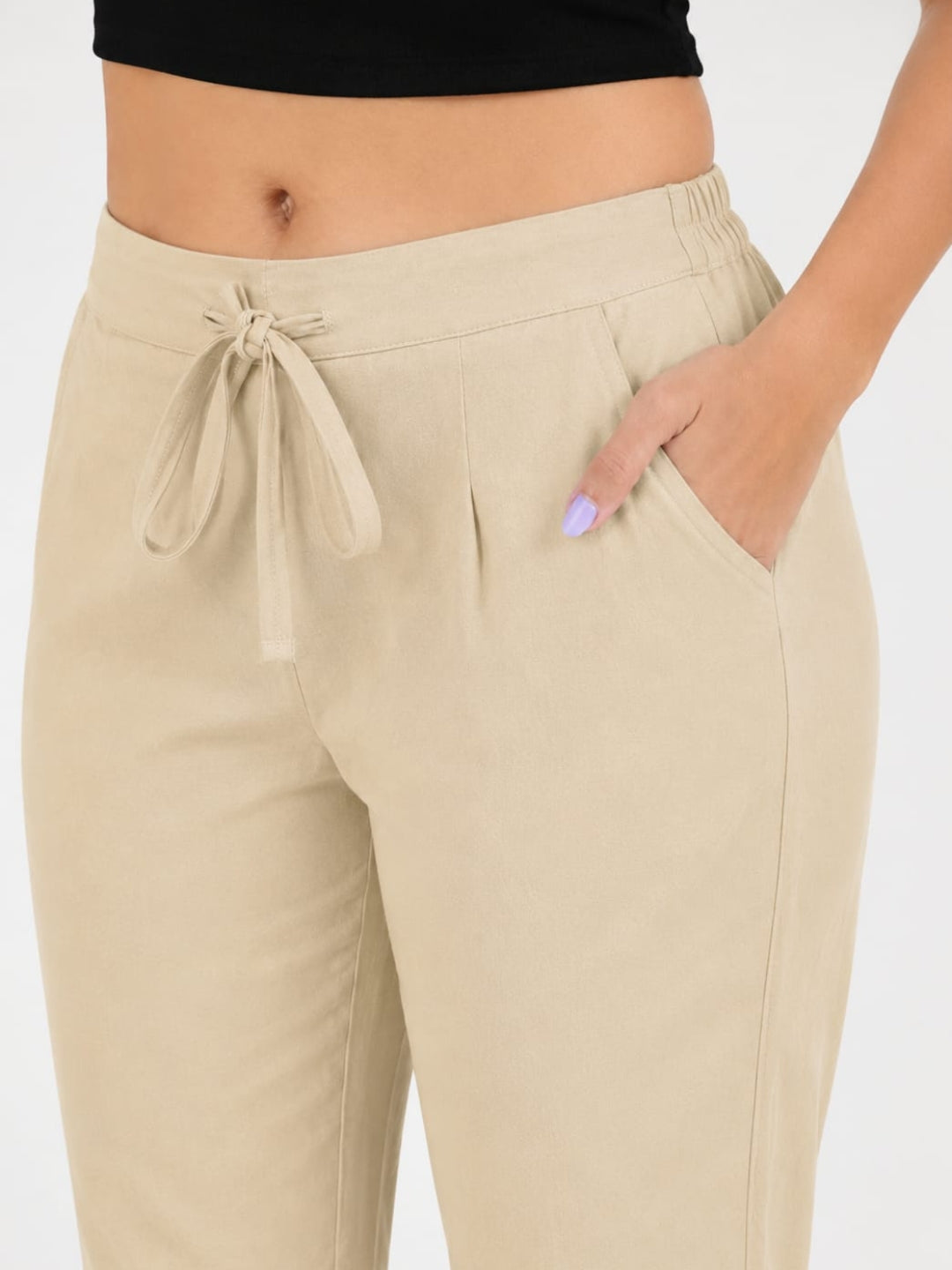 Beige Cotton Pant
