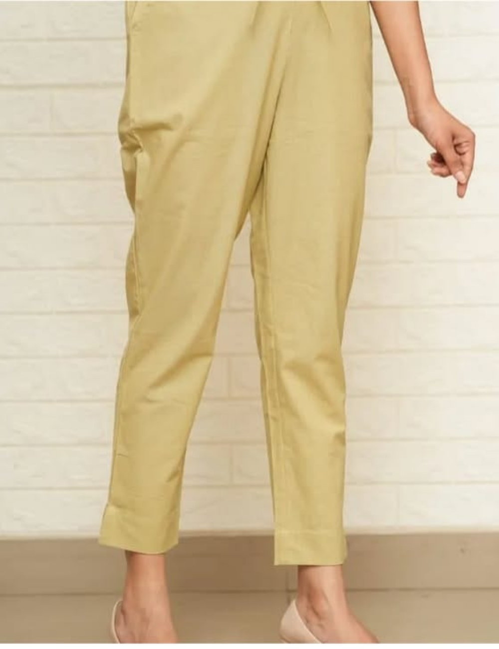 Women Pistachio Cotton Pant