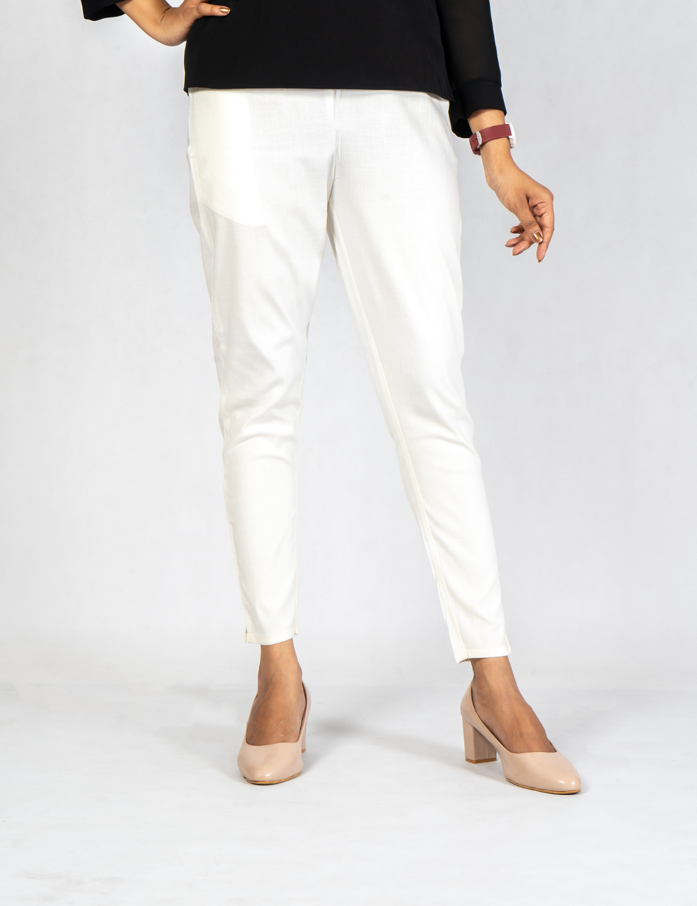 Women Ash Cotton Lycra Pant