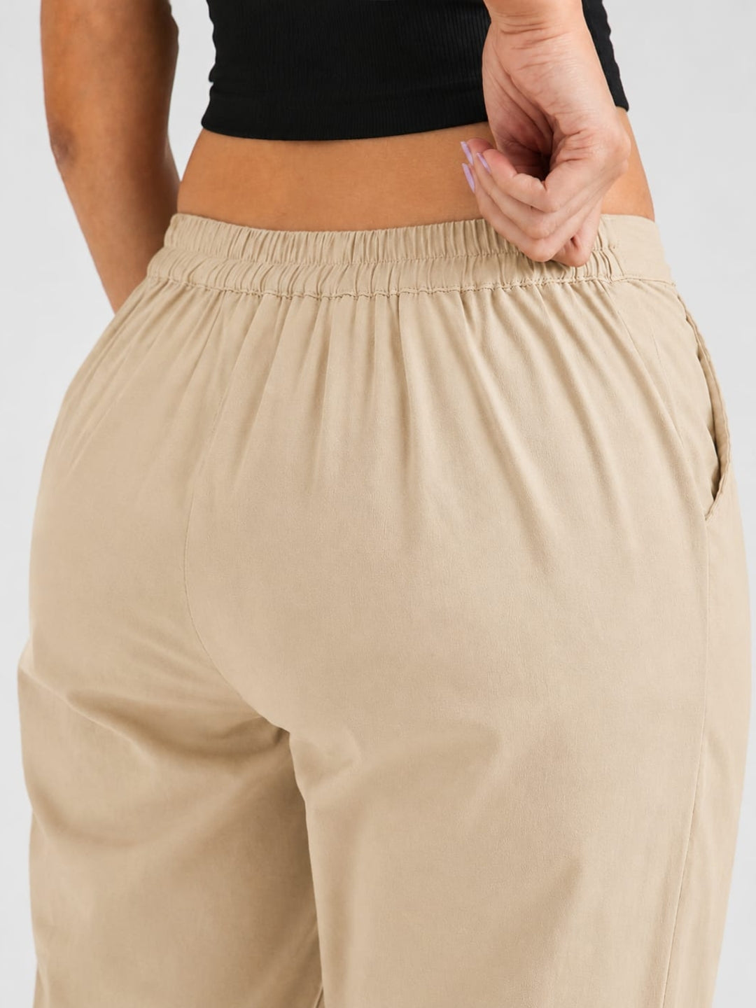 Beige Cotton Pant