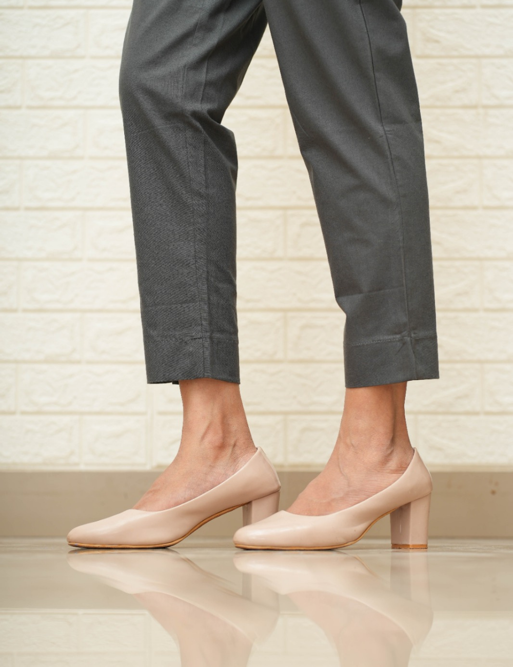 Women Grey Cotton Pant