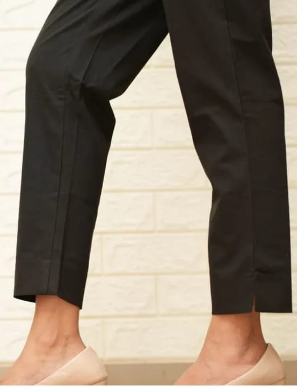 Women Black Cotton Pants