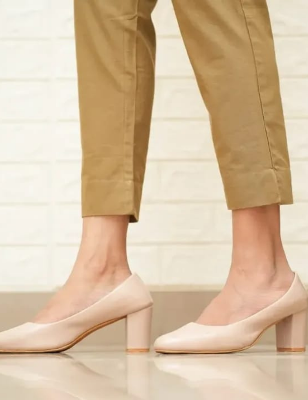 Women Khaki Cotton Pants