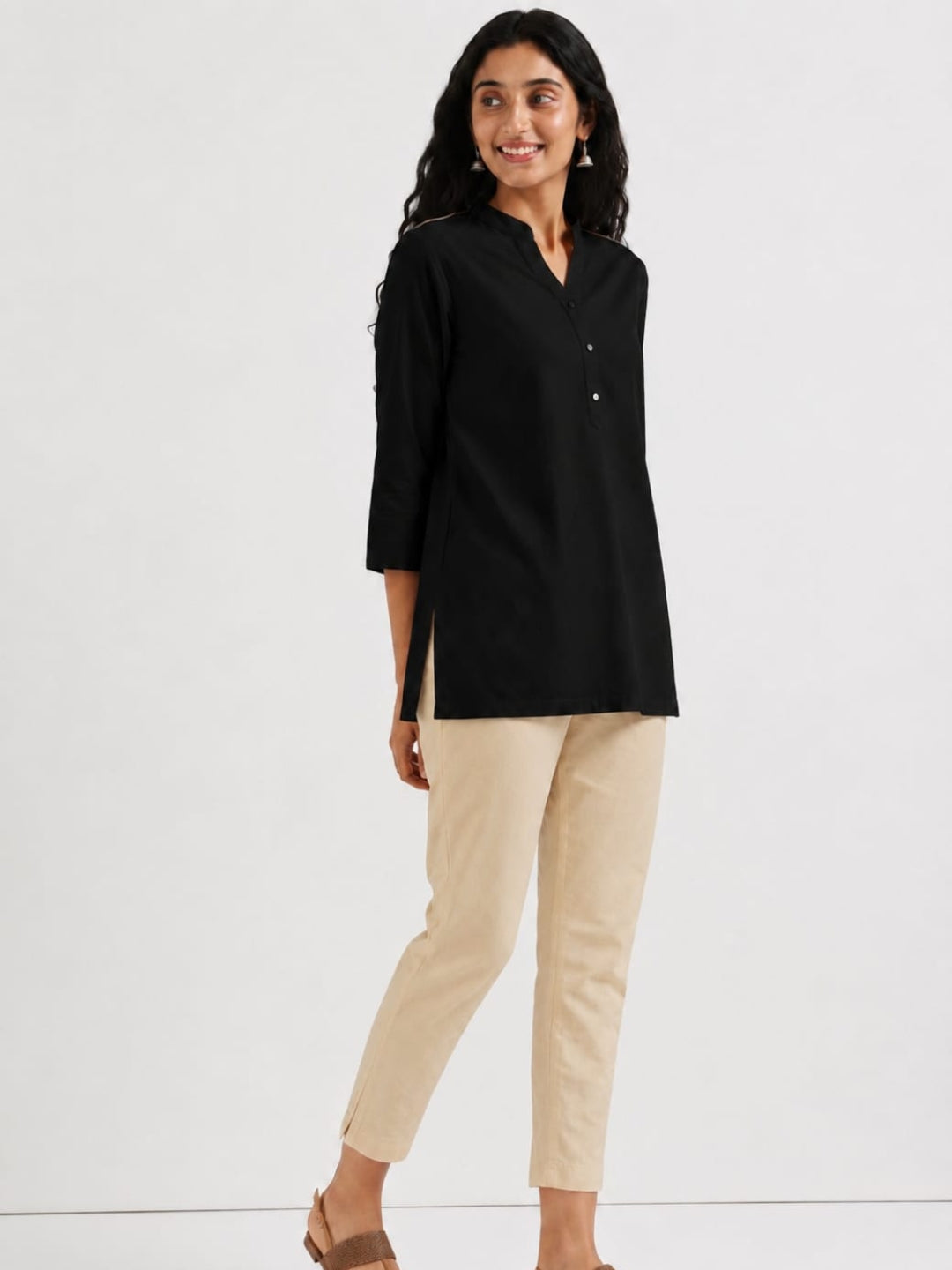 Beige Cotton Pant