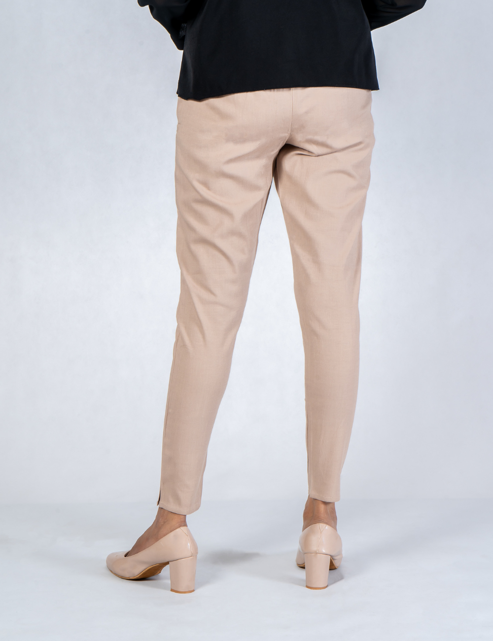 Women Biscuit Cotton Lycra Pant