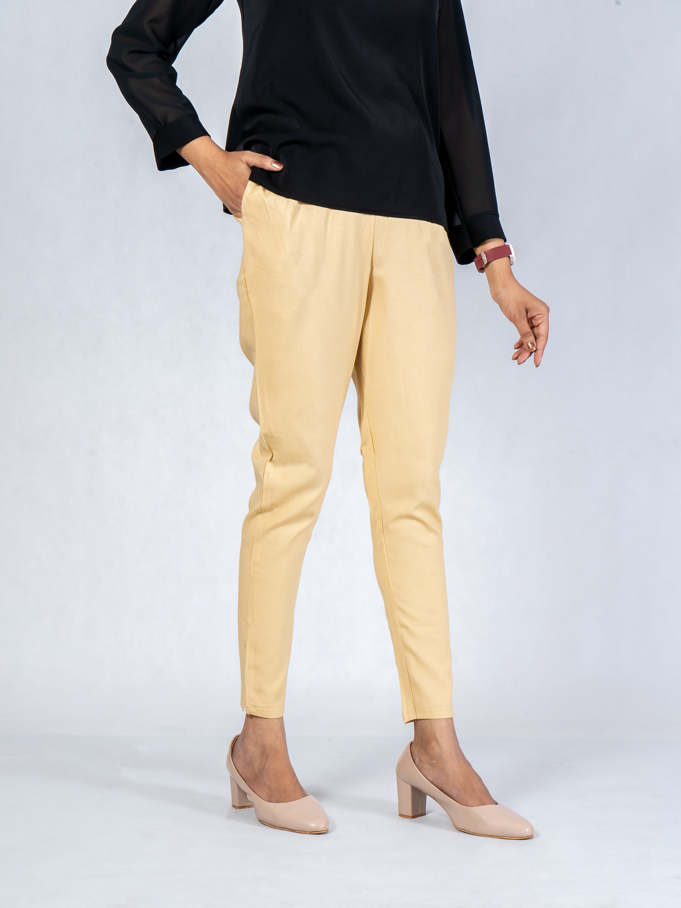 Women Sandal Cotton Lycra Pant