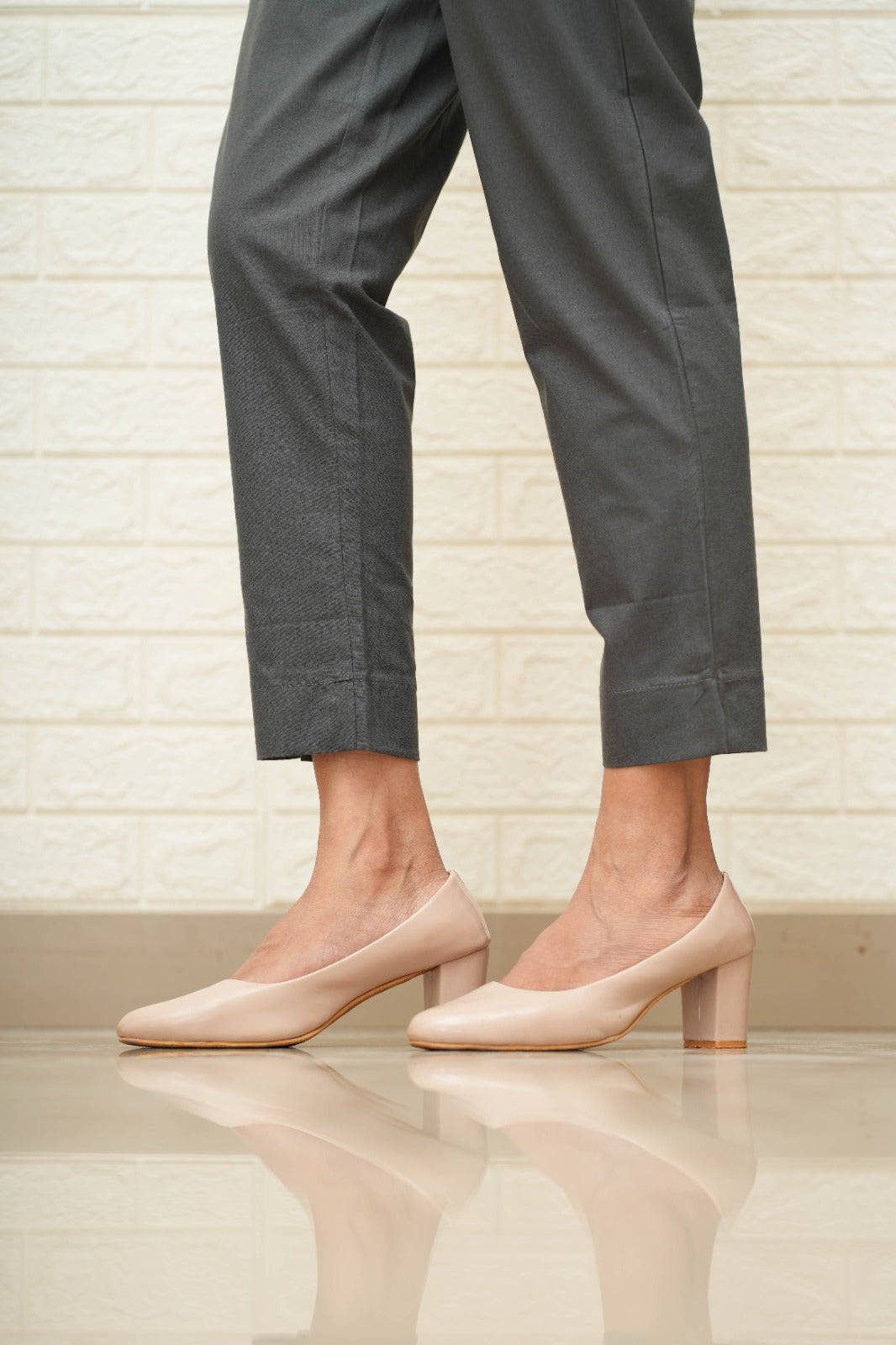 Women Grey Cotton Pant