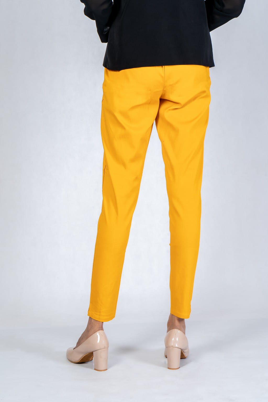 Women Grey Cotton Lycra Pant