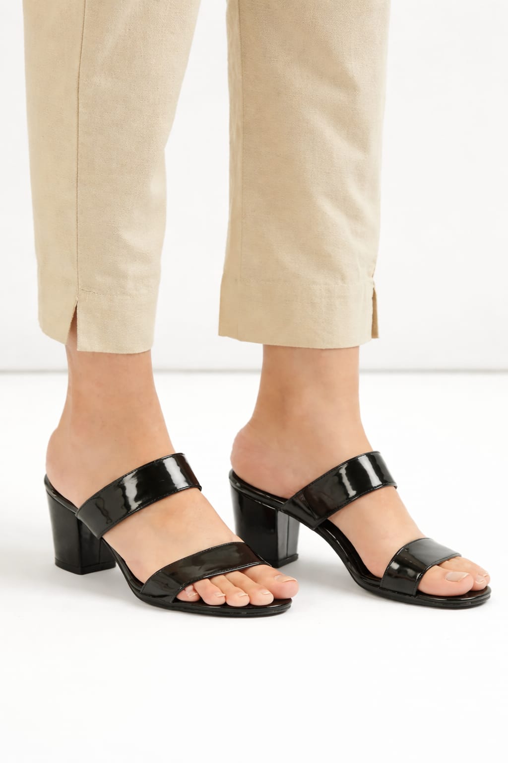 Women Beige Straight Cotton Pant