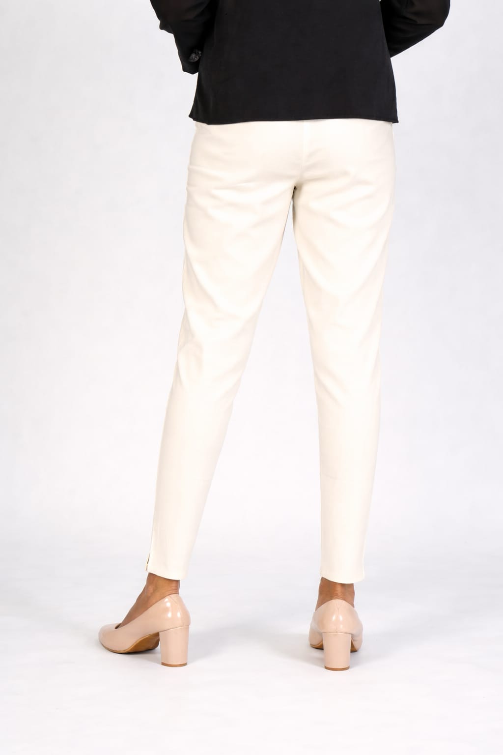 Women Grey Cotton Lycra Pant