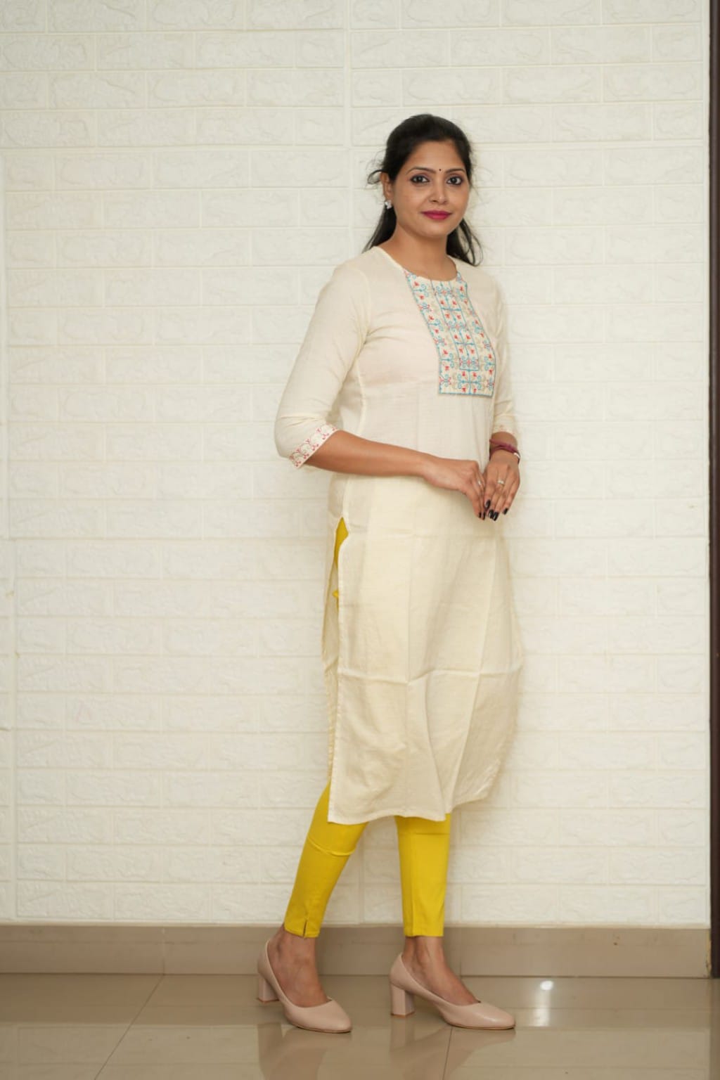 Women Grey Cotton Lycra Pant