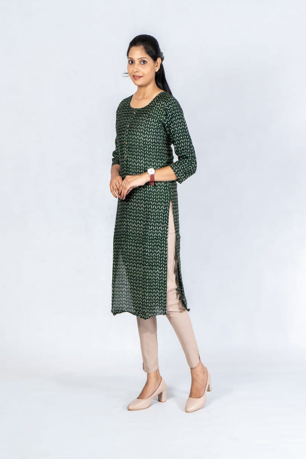 Women Grey Cotton Lycra Pant