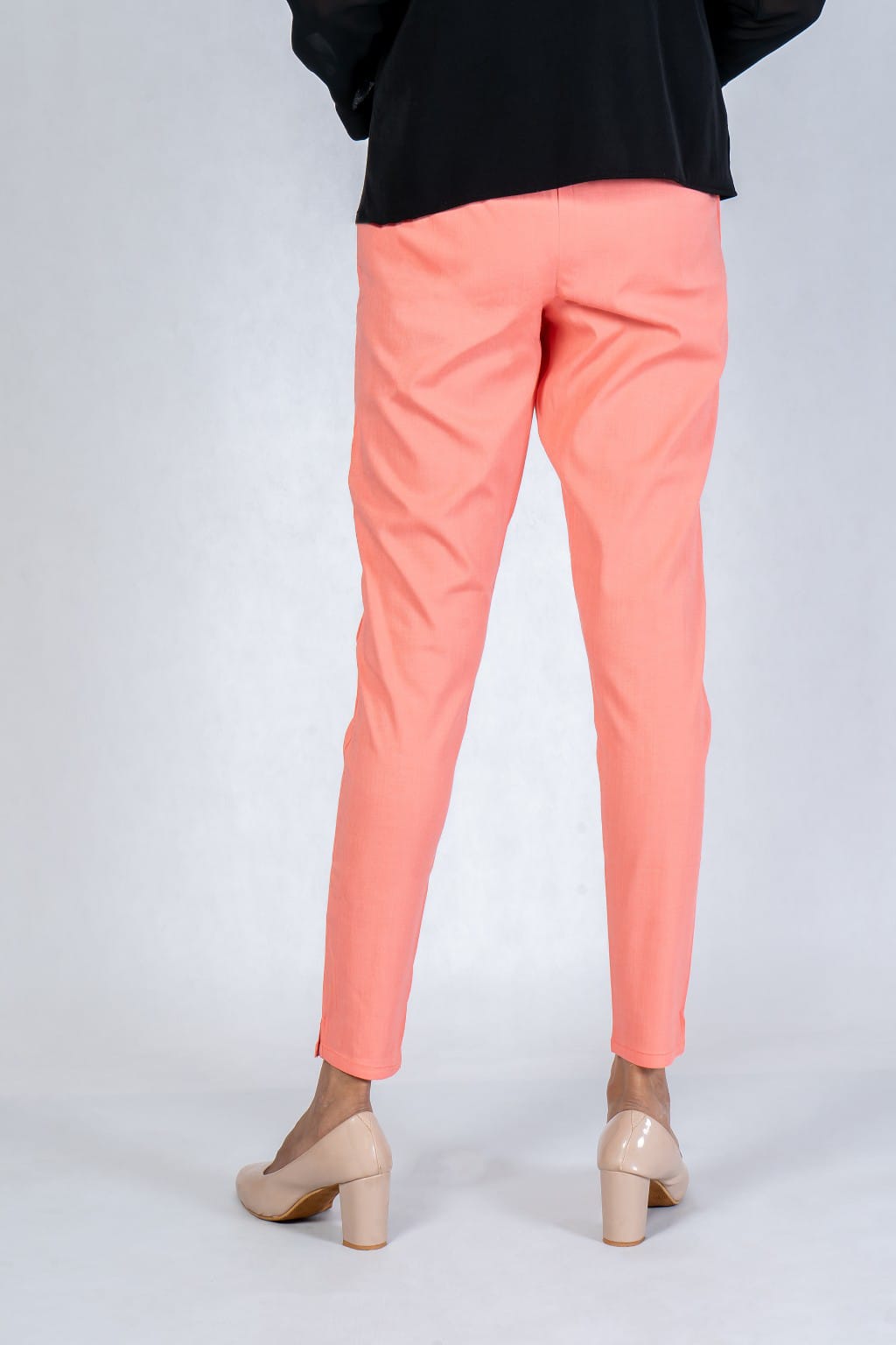 Women Grey Cotton Lycra Pant