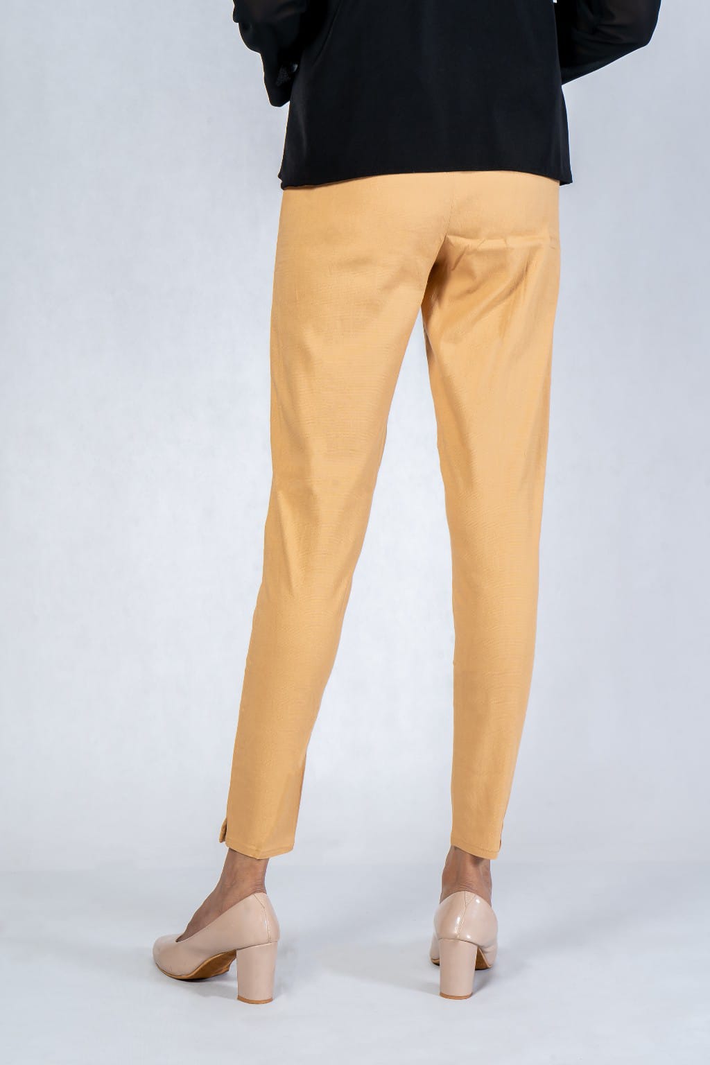 Women Grey Cotton Lycra Pant