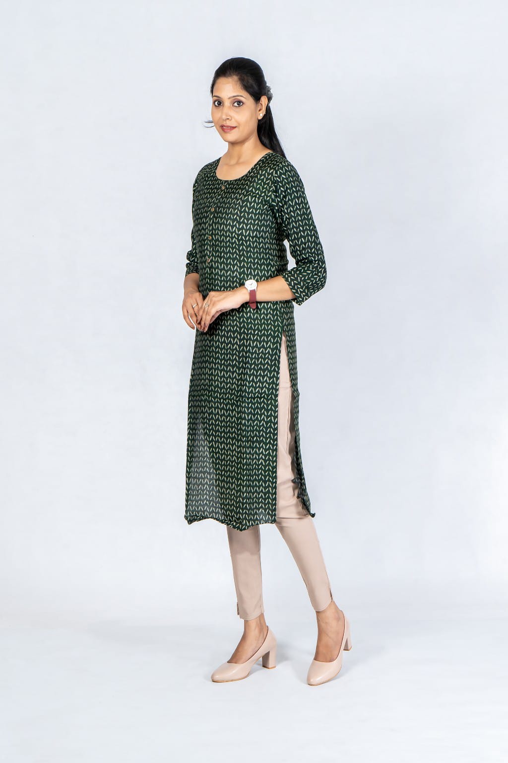 Women Grey Cotton Lycra Pant