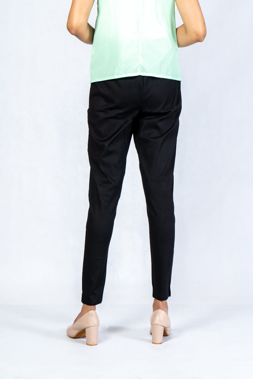Women Grey Cotton Lycra Pant