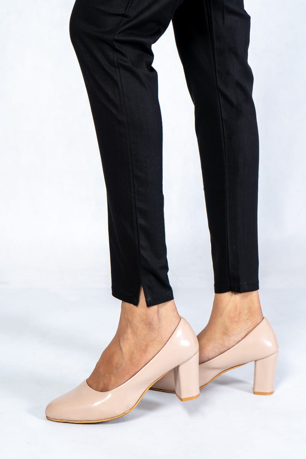 Women Grey Cotton Lycra Pant