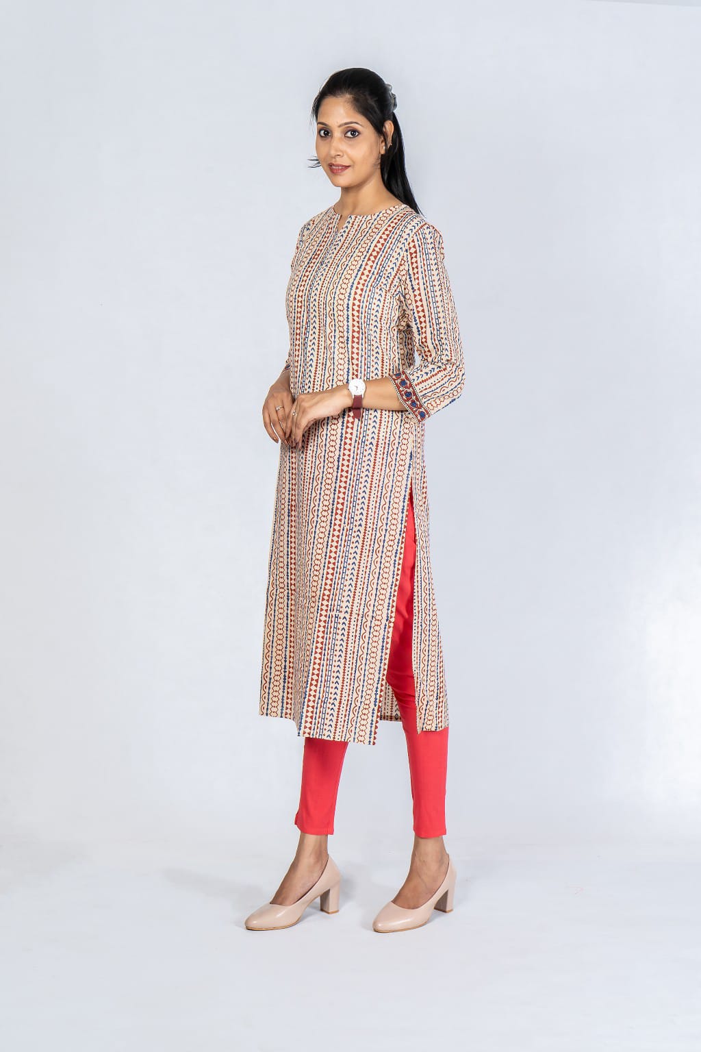 Women Grey Cotton Lycra Pant