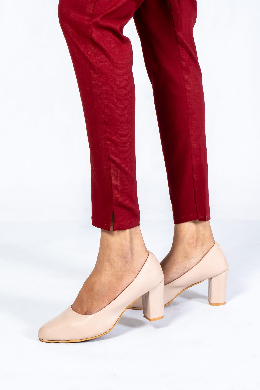 Women Grey Cotton Lycra Pant