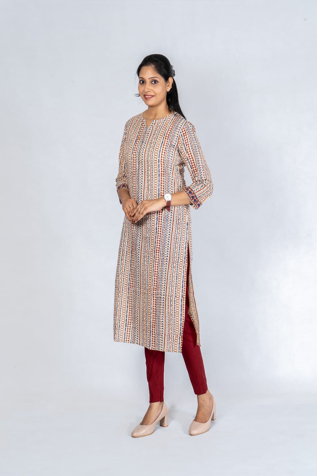 Women Grey Cotton Lycra Pant