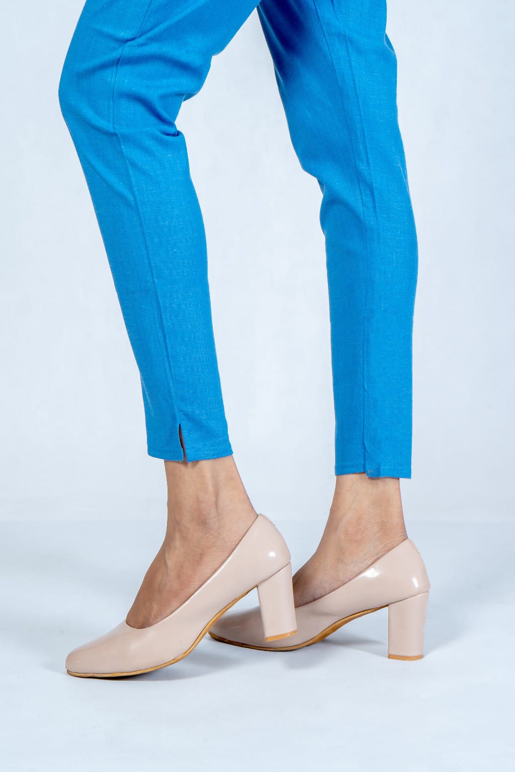 Women Grey Cotton Lycra Pant