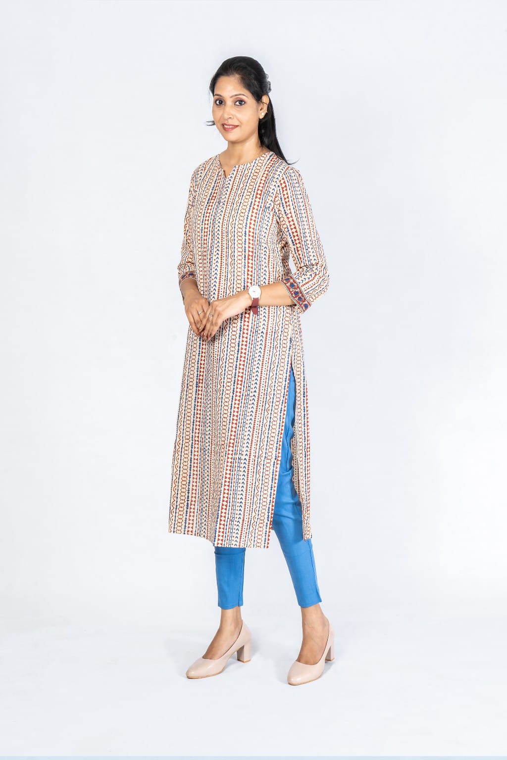 Women Grey Cotton Lycra Pant