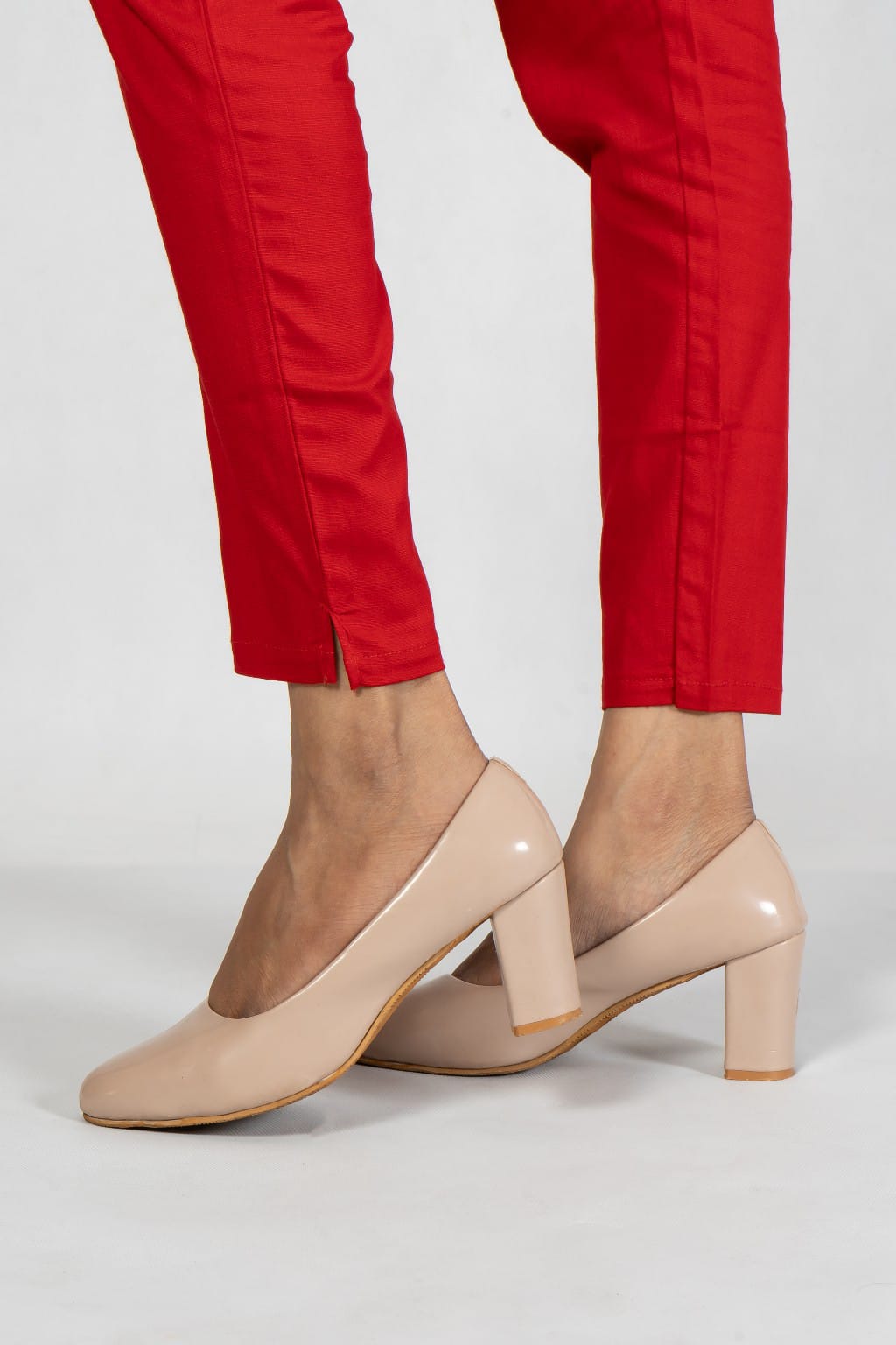 Women Grey Cotton Lycra Pant