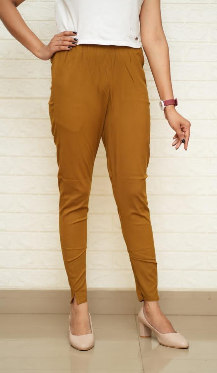 Green Tones Cotton Lycra Pant