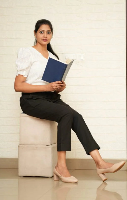 Straight Cotton Pant – Black