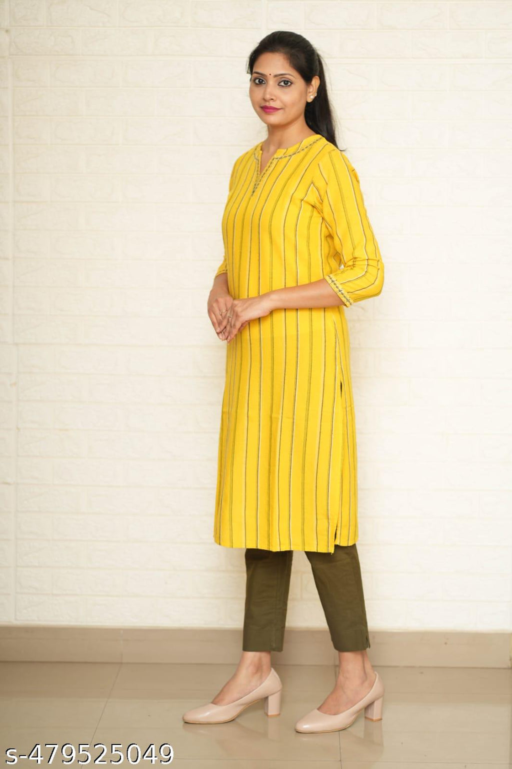 Women Olive Green Cotton Pant