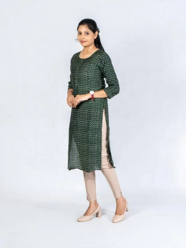 Straight Cotton Pants – Biscuit Colour