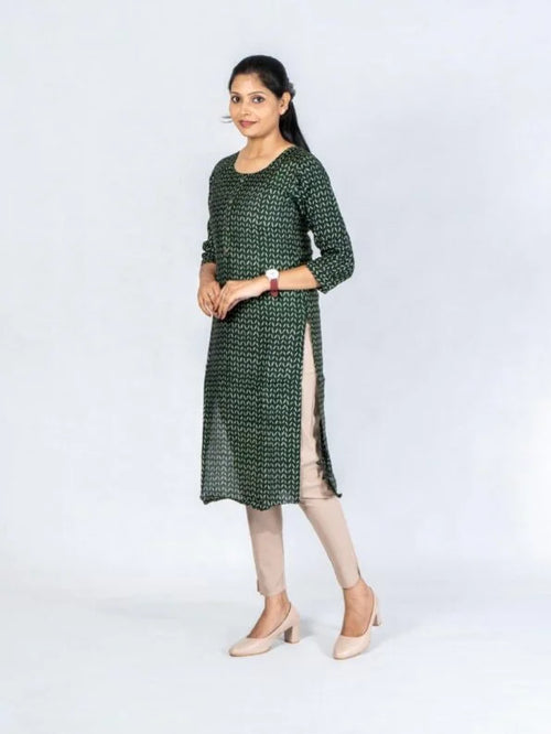 Straight Cotton Pants – Biscuit Colour