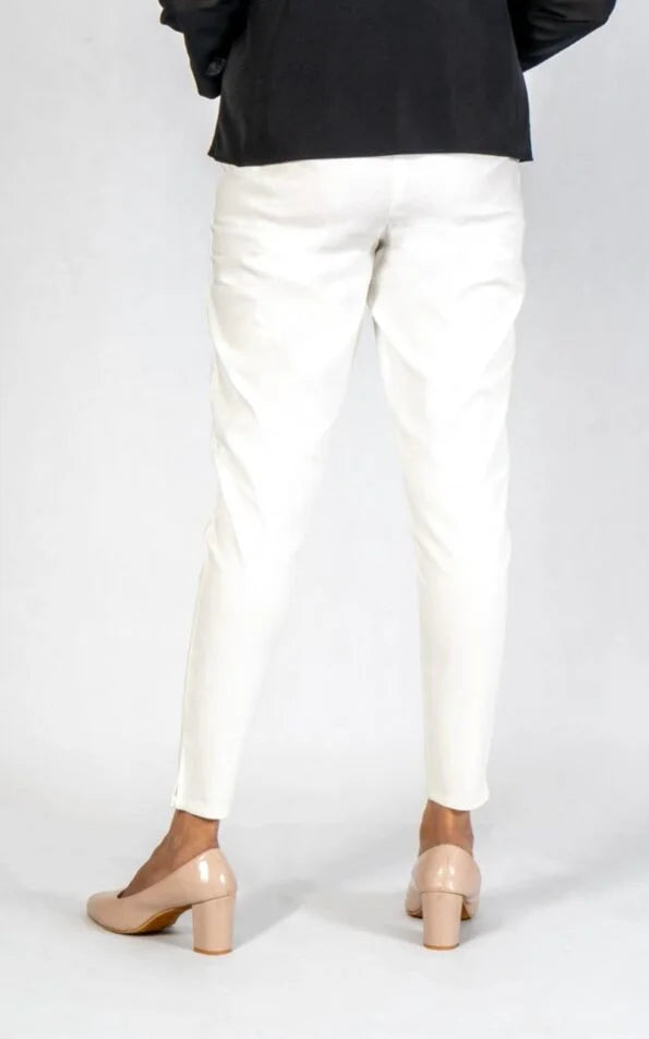 Straight Cotton Pant – White