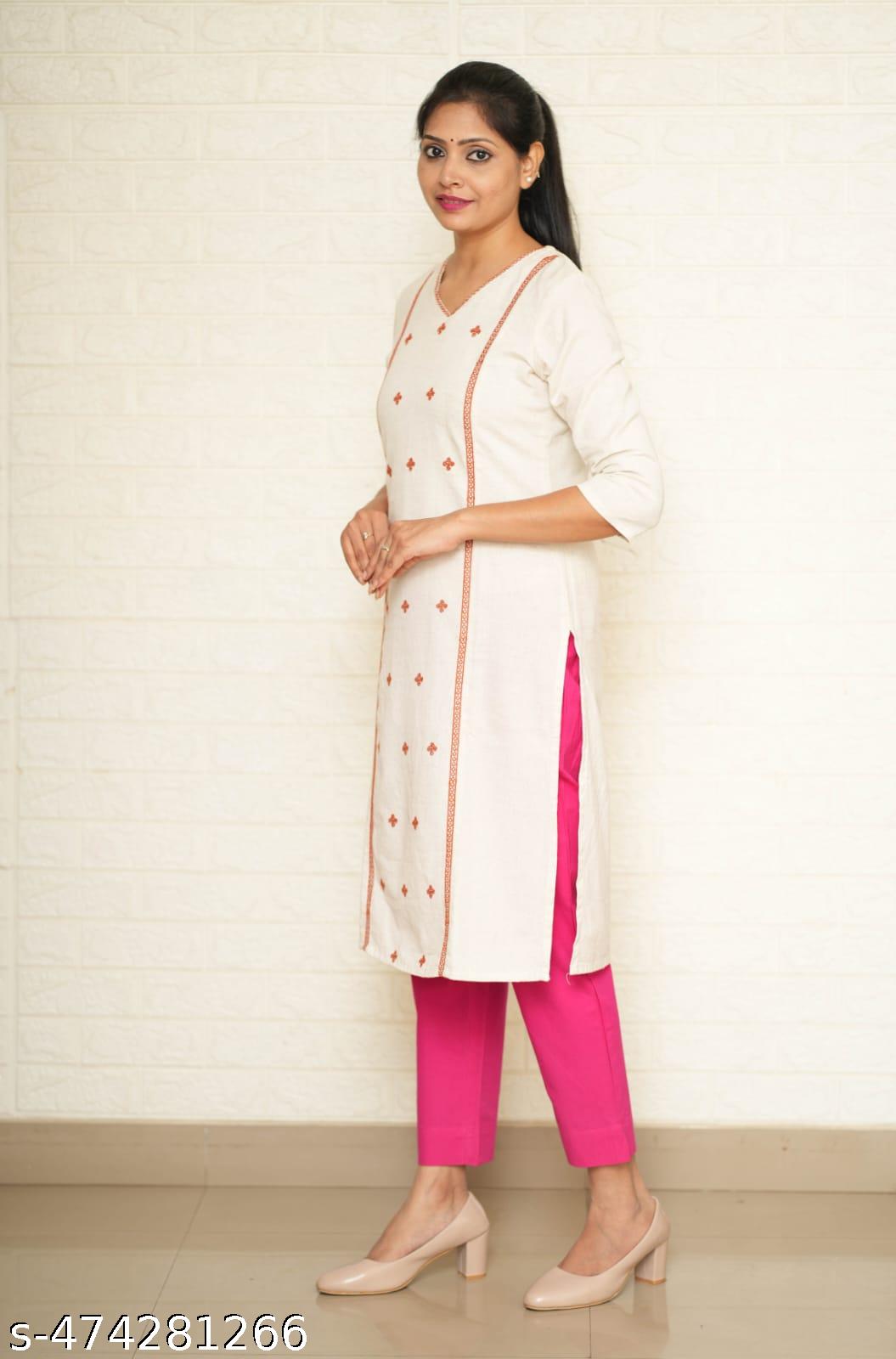 Women Rani Pink Cotton Pant