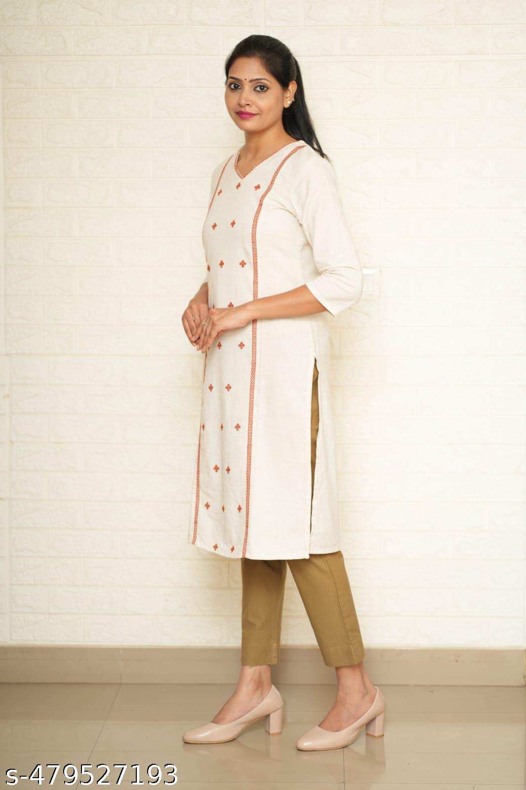 Women Dark Chiku Cotton Pant