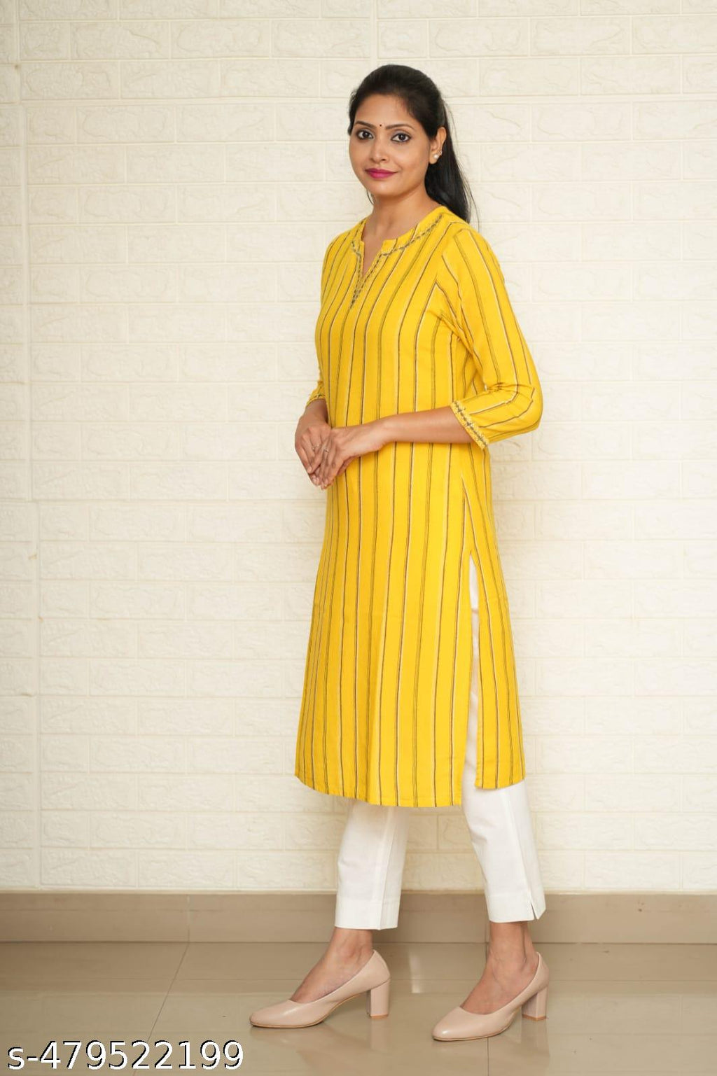 Women Off White Cotton Pant