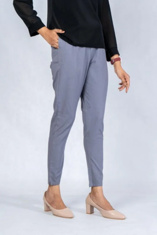 Straight Cotton Pant – Ash