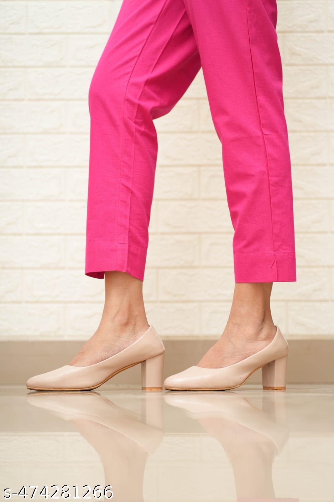 Women Rani Pink Cotton Pant