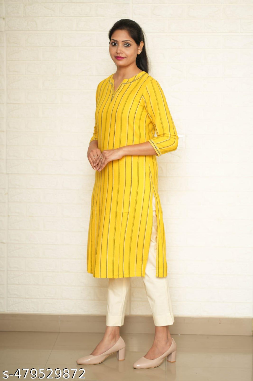 Women Creamy Cotton Pant