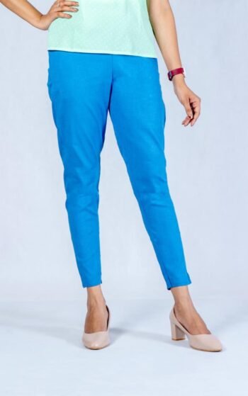 Straight cotton pants - Royal Blue