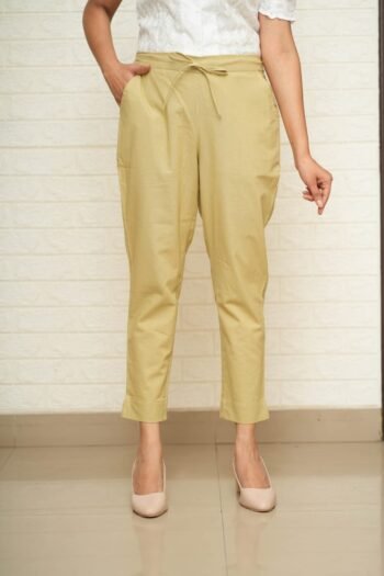 Straight Cotton Pant - Chiku